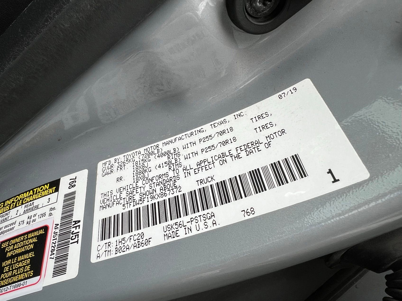 2019 Toyota Tundra 4WD SR5