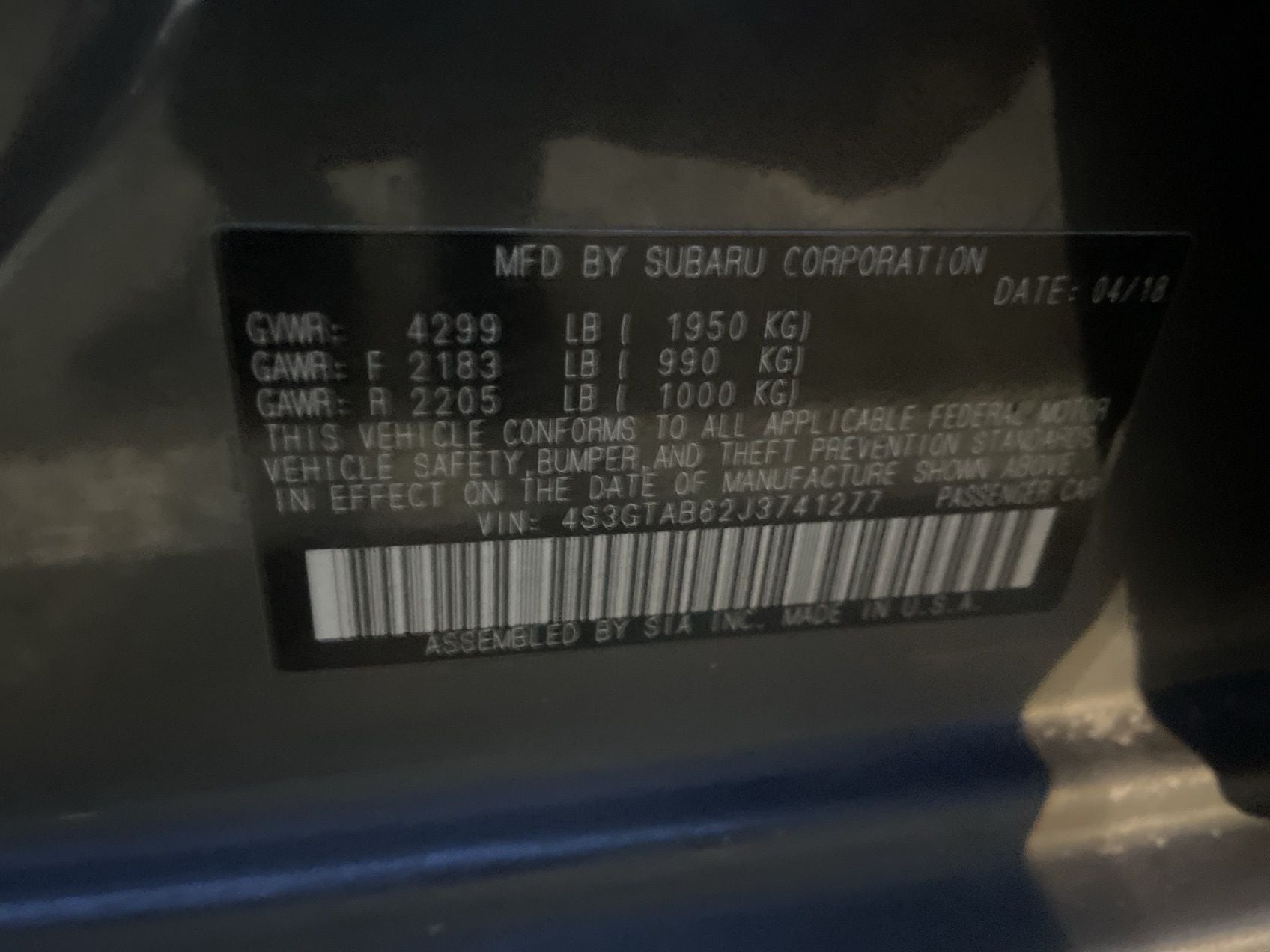 2018 Subaru Impreza 2.0i Premium