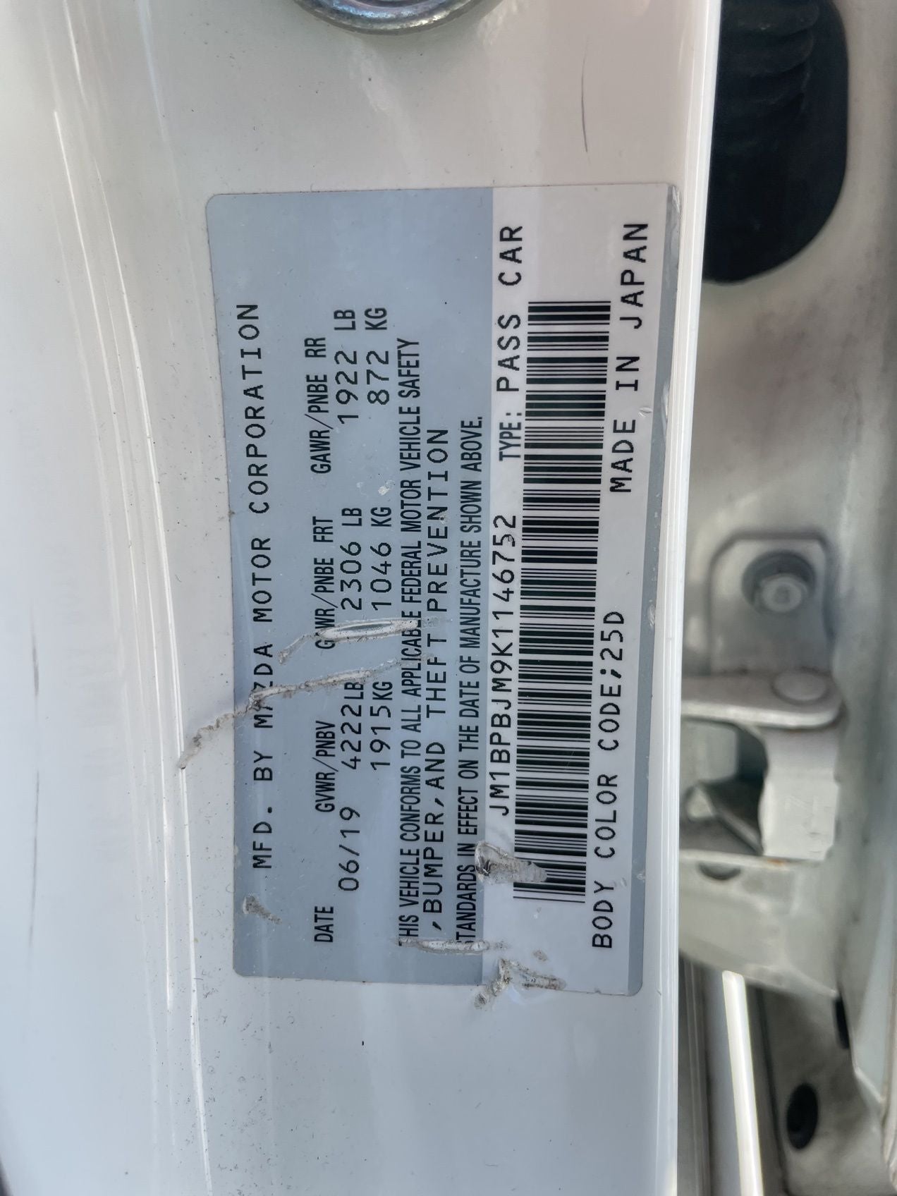 2019 Mazda Mazda3 Base