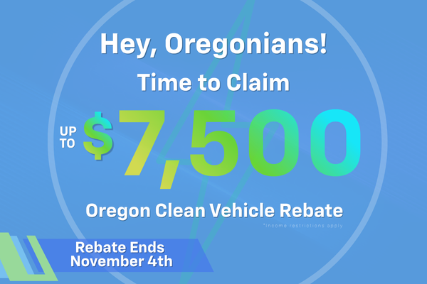 Oregon Clean Vehicle Rebate - save $7500